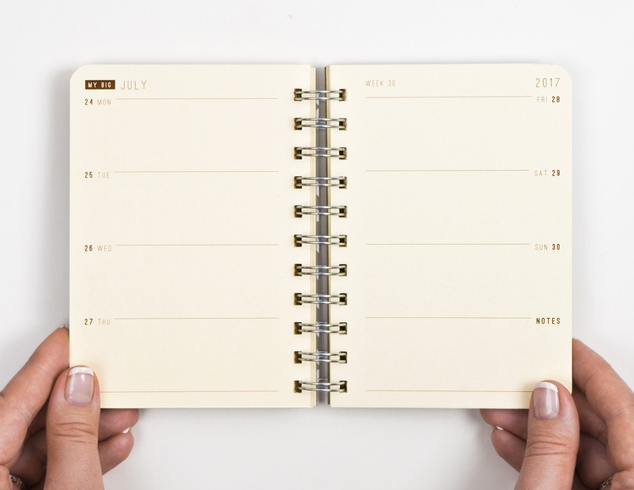 Small 2023 weekly planner - diary „Faces"